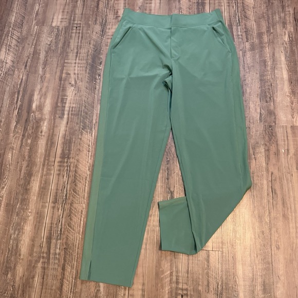 Athleta Pants - Athleta Brooklyn Ankle Pant Pantalon Cheville Green Mid Rise SZ 12 T Tall Casual